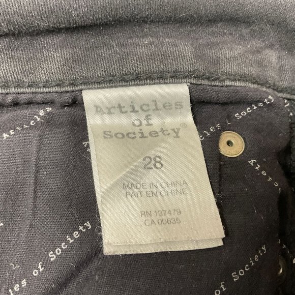 ARTICLES OF SOCIETY Woman's Black Denim Jeans Size 28 Mid Rise - Picture 12 of 15